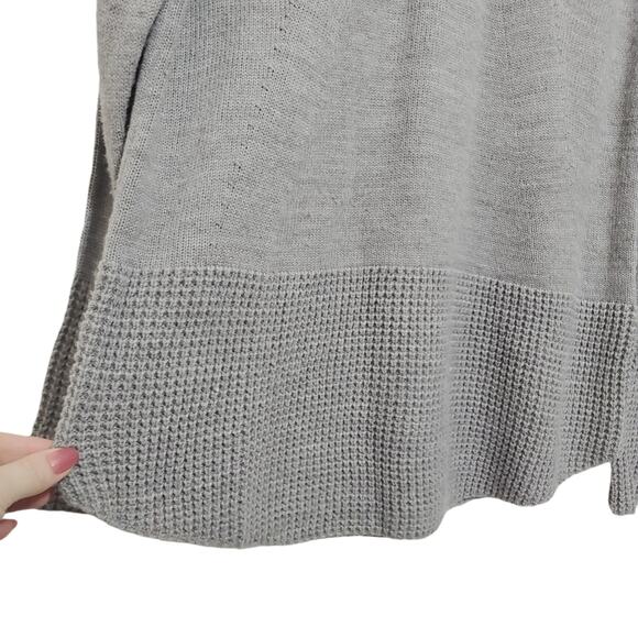 Calvin Klein | Slouchy Cowl Neck Mixed Knit Minibell Sleeve Sweater - Picture 5 of 10